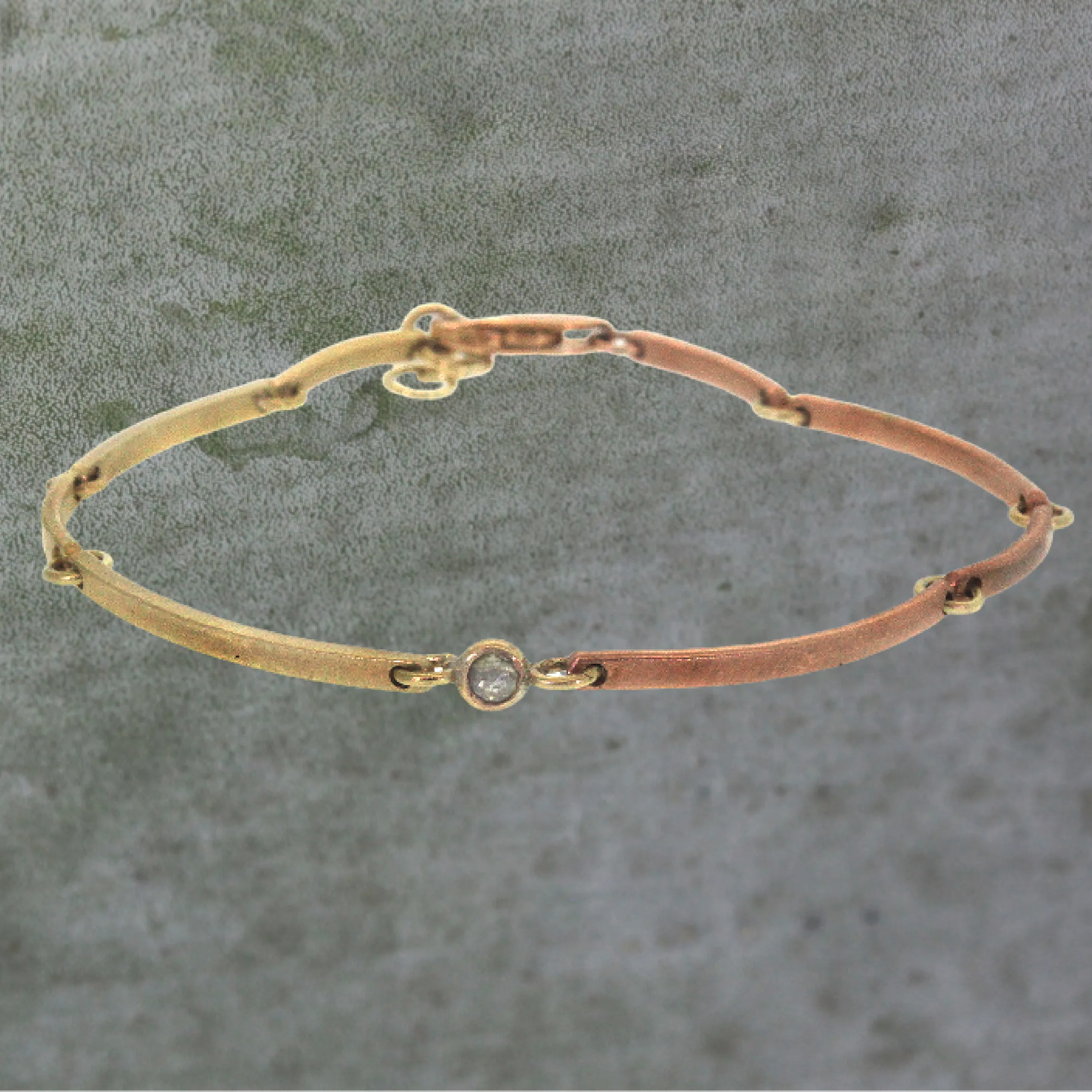 Mixed Metal & Diamond Bracelet