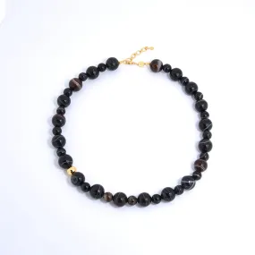 Natural Black Onyx Beaded Jewelry Set