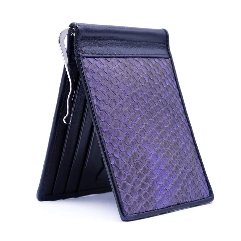 O-0556-SPR Python Money Clip, Smoke Purple