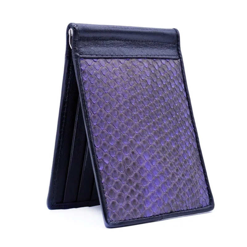 O-0556-SPR Python Money Clip, Smoke Purple