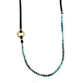 Ocean Blue Apatite BREATHE Necklace for Self-Confidence