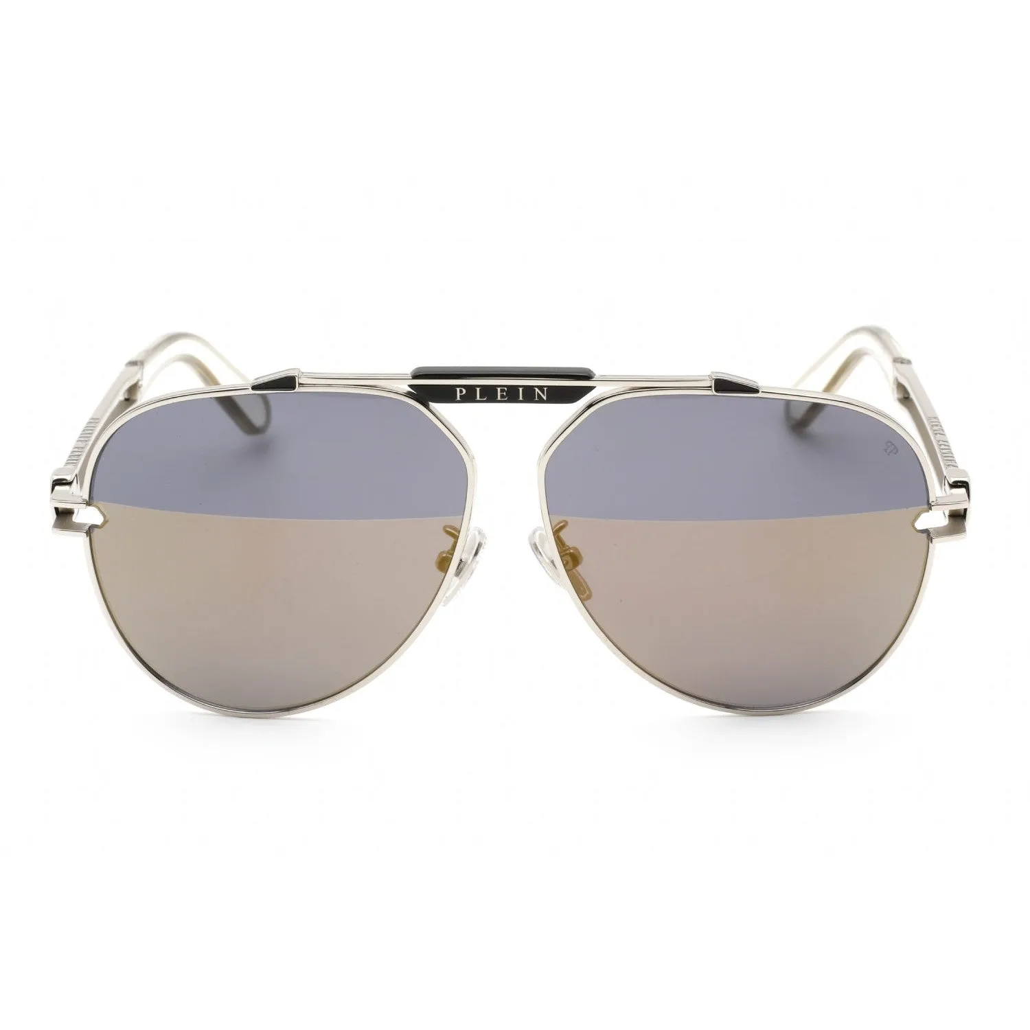 Philipp Plein SPP048M Sunglasses Silver / Grey Gold Women's