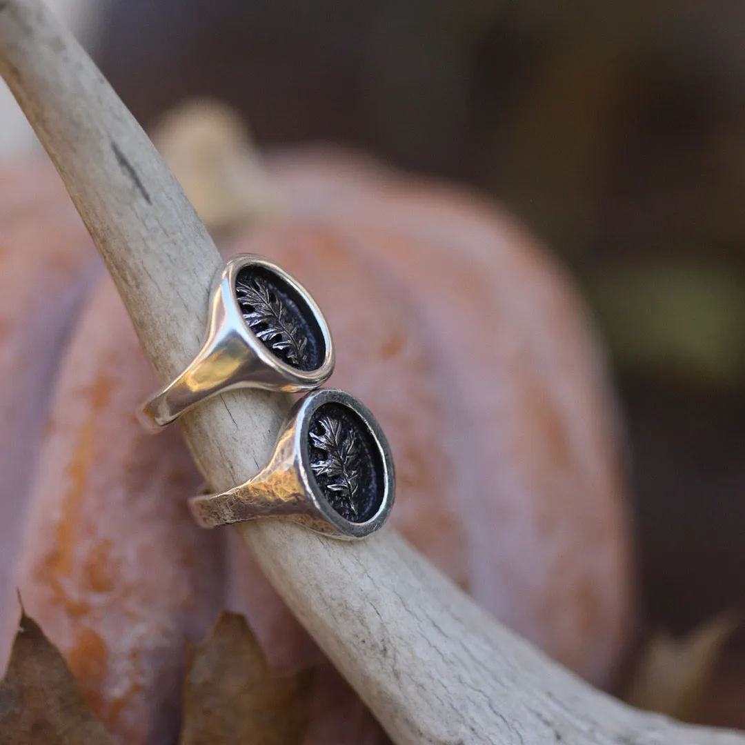 Preorder Oak Signet Rings Sterling Silver