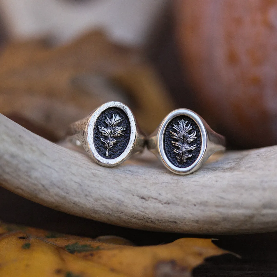 Preorder Oak Signet Rings Sterling Silver