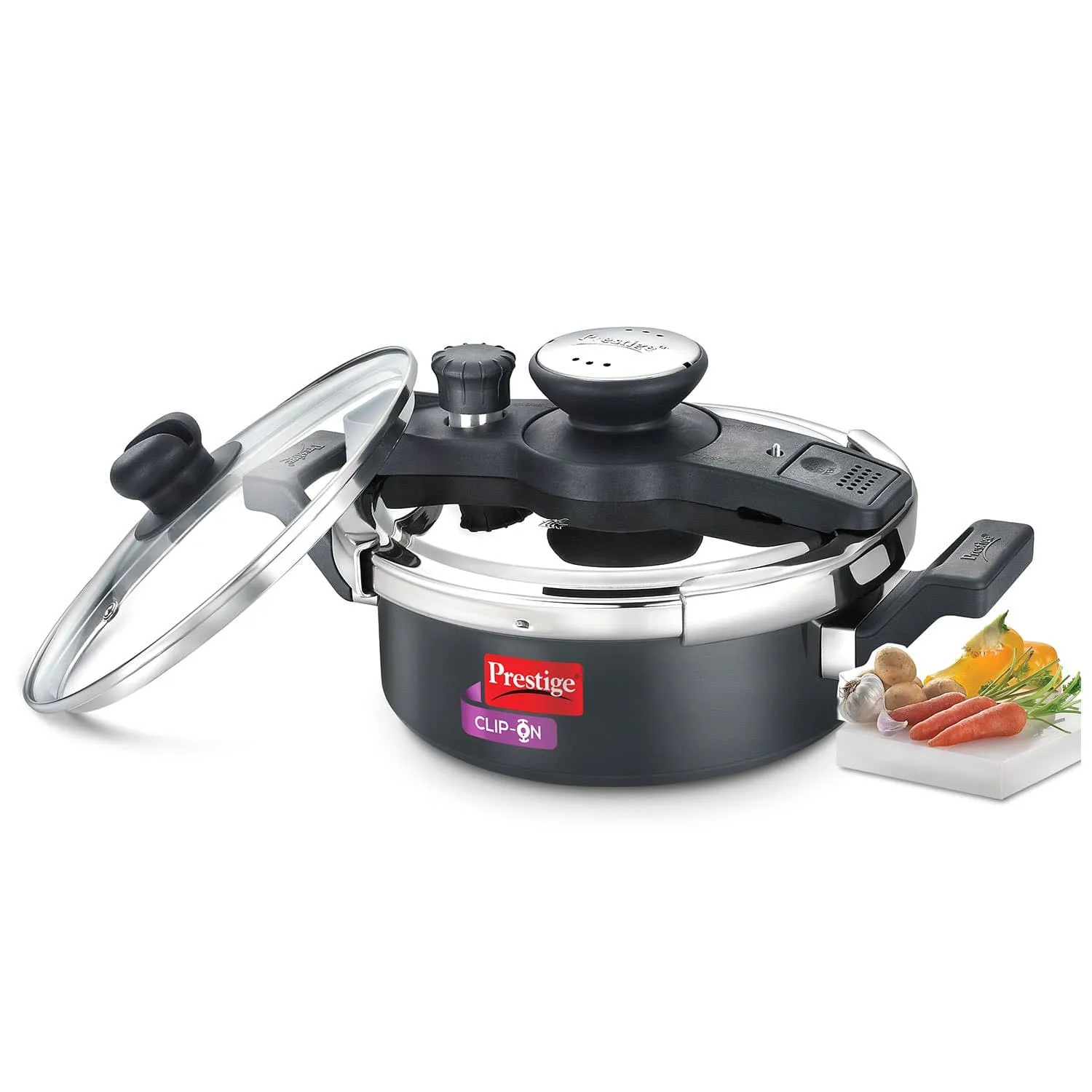 Prestige Svachh Clip-on 3 Litre Hard Anodised Pressure cooker