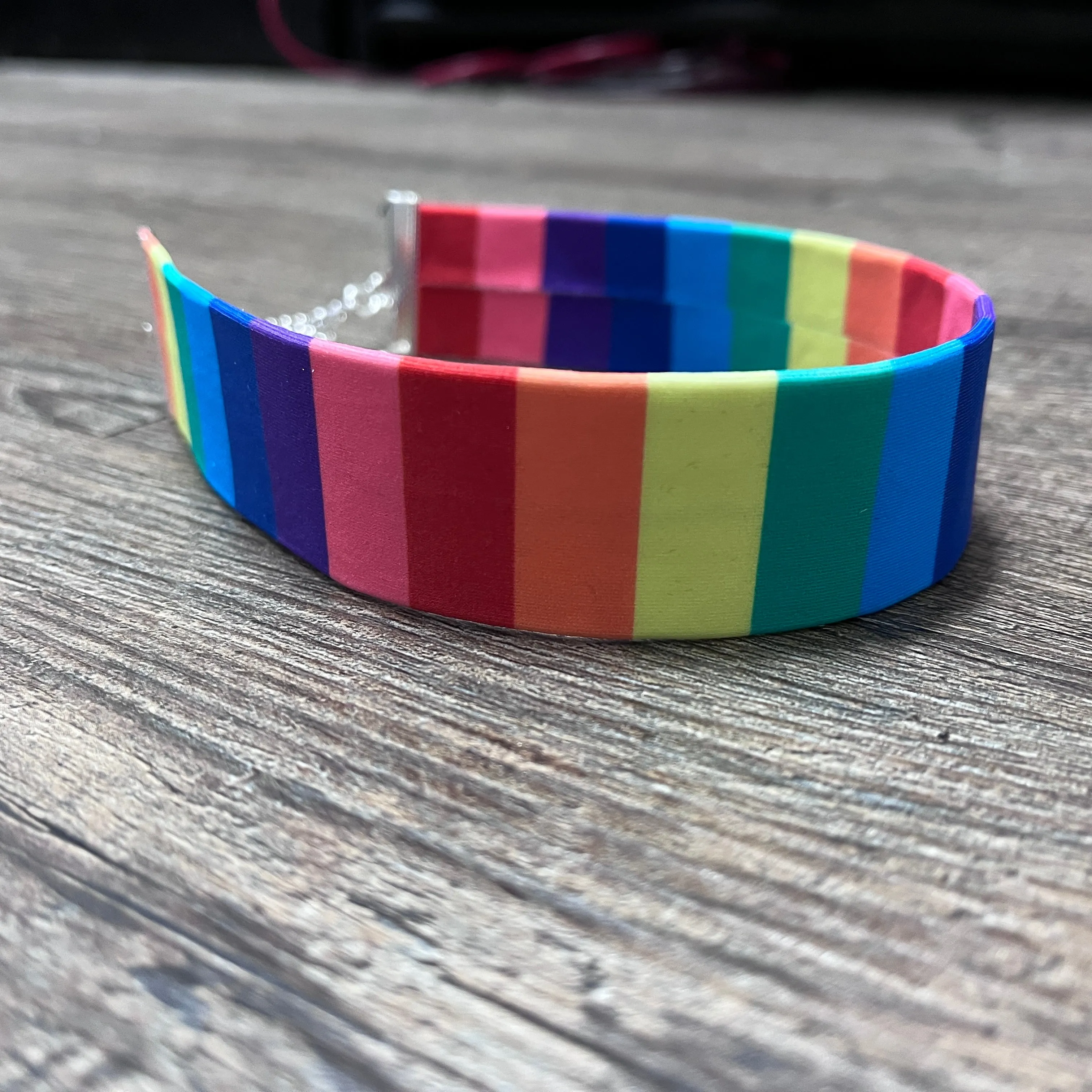 Rainbow Stripe Choker