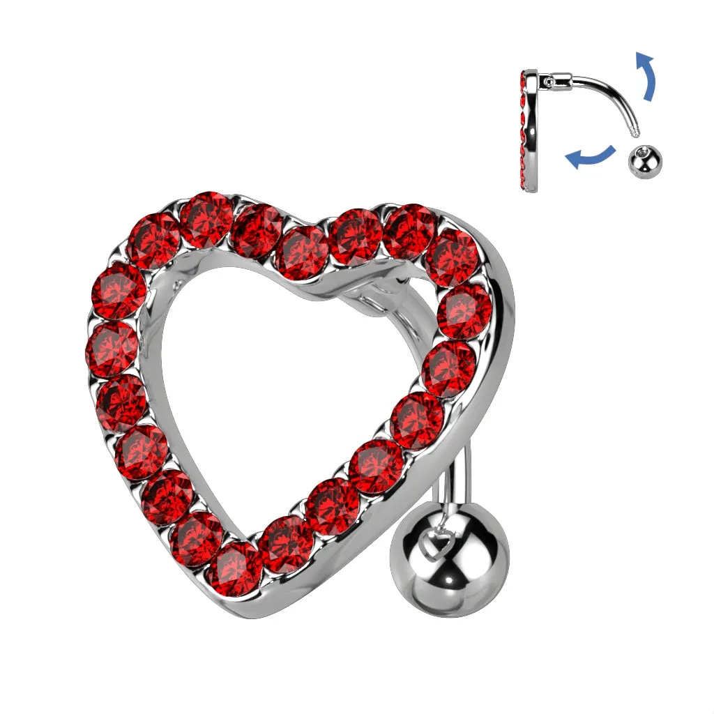 Red Heart Belly Ring