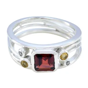 Riyo Drop-Dead Gemstones Multi Stone Solid Silver Ring Asian Jewelry