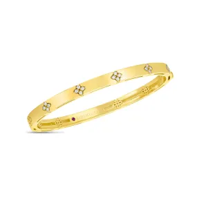 Roberto Coin 18k Yellow Gold Verona Narrow Diamond Bangle 8882970AYBAX