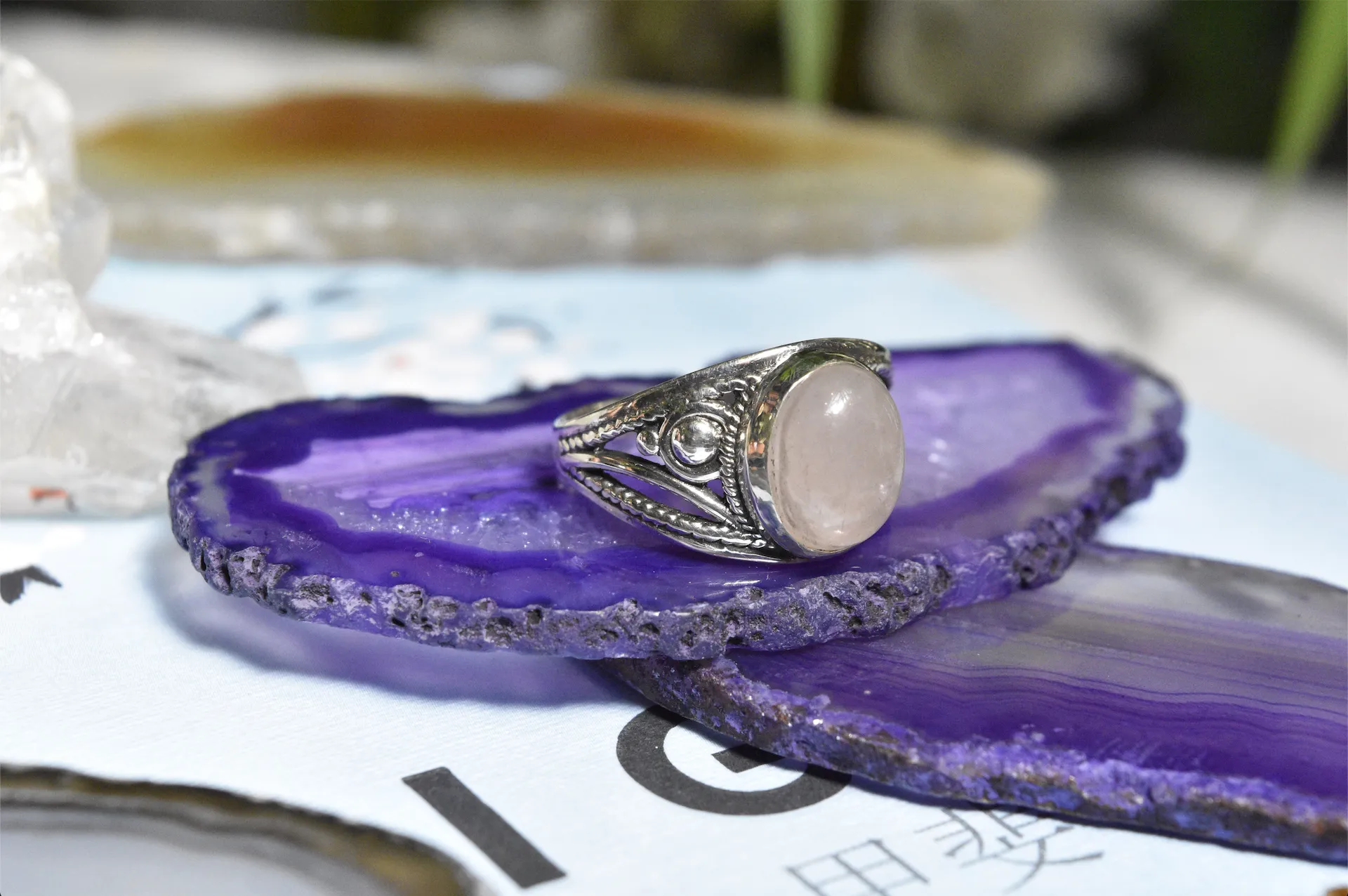 Rose Quartz Calissia Ring