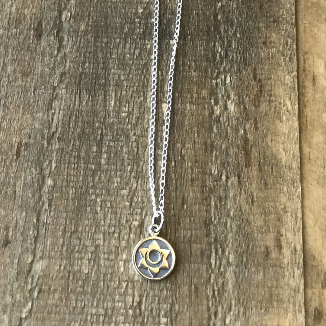 Sacral Chakra Sterling Silver Chain Necklace