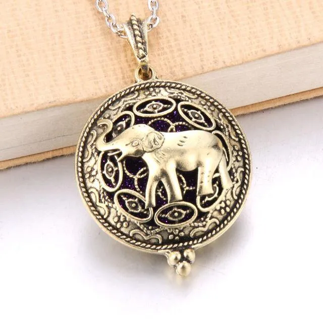 Sacred Elephant Aroma Diffuser Necklace