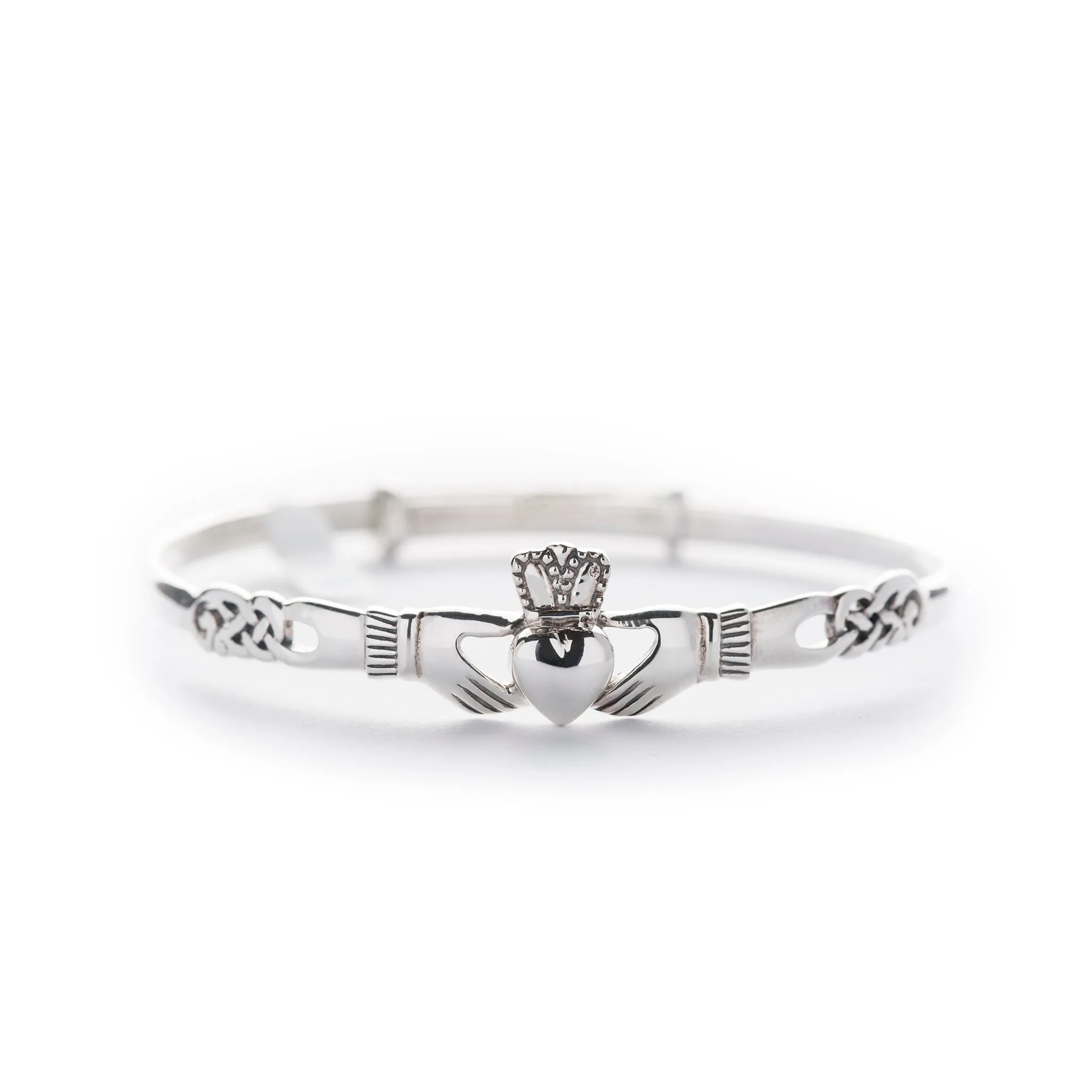 Silver Claddagh Bangle