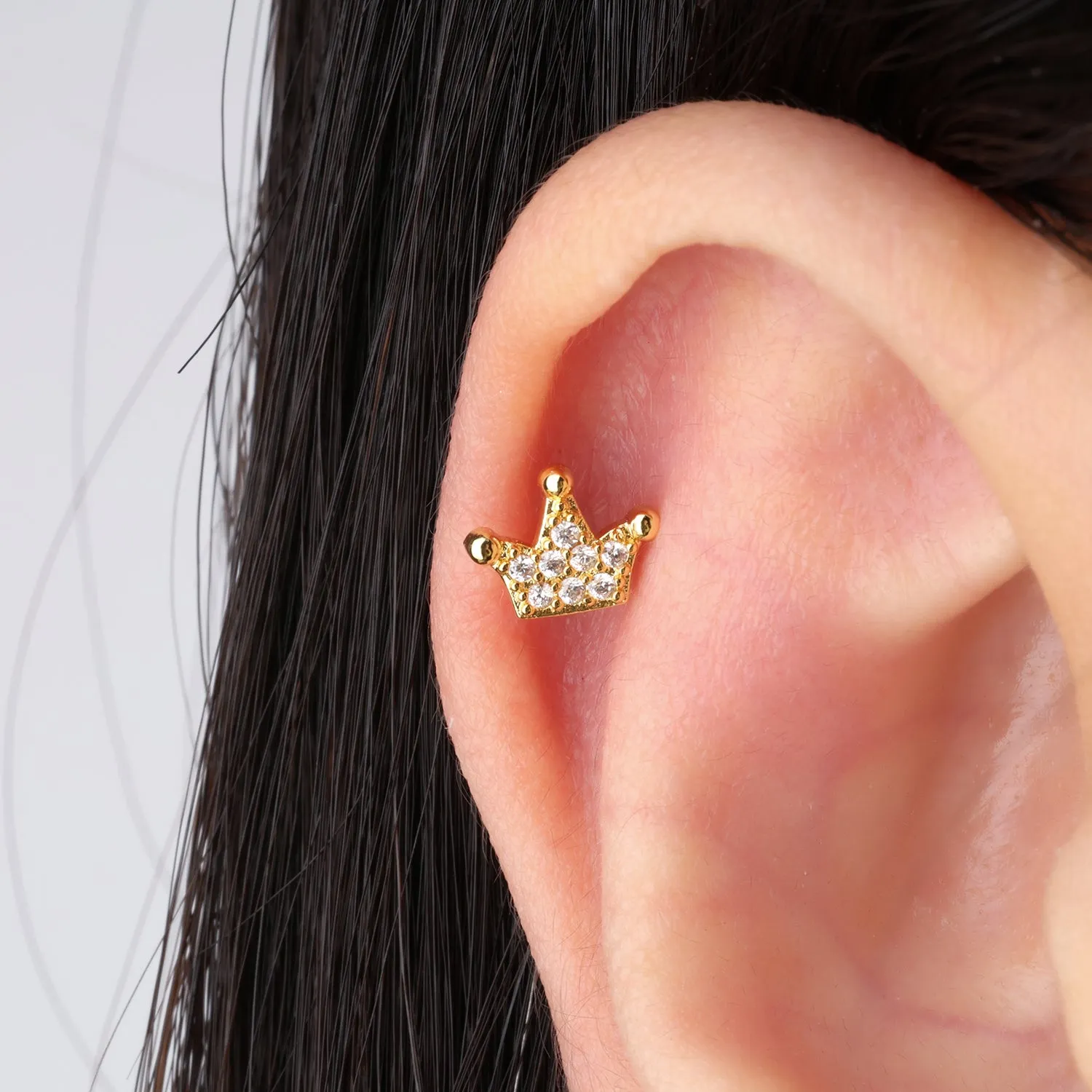 Sparkling Crown Stud