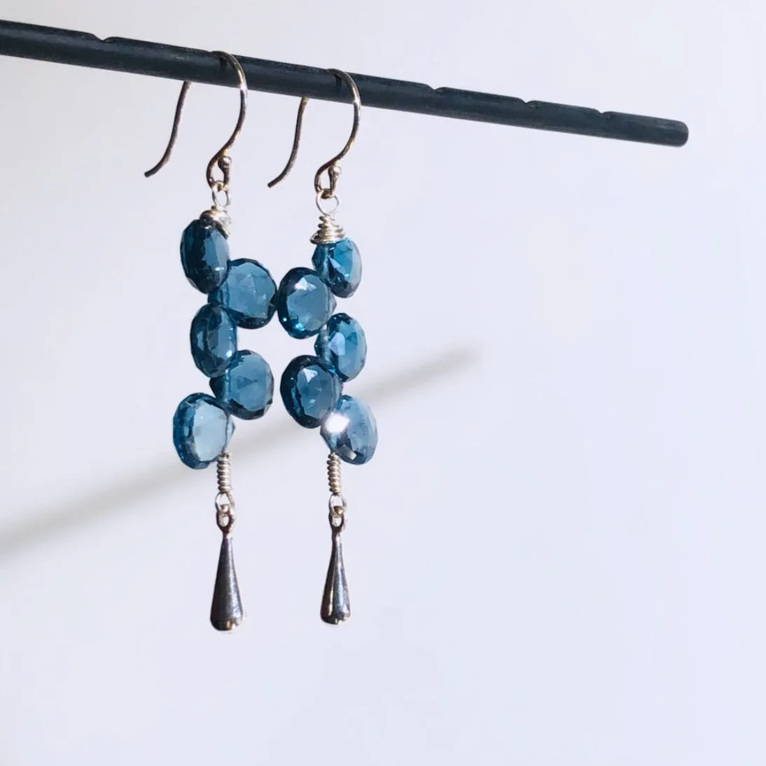 stack tassel gemstone earrings