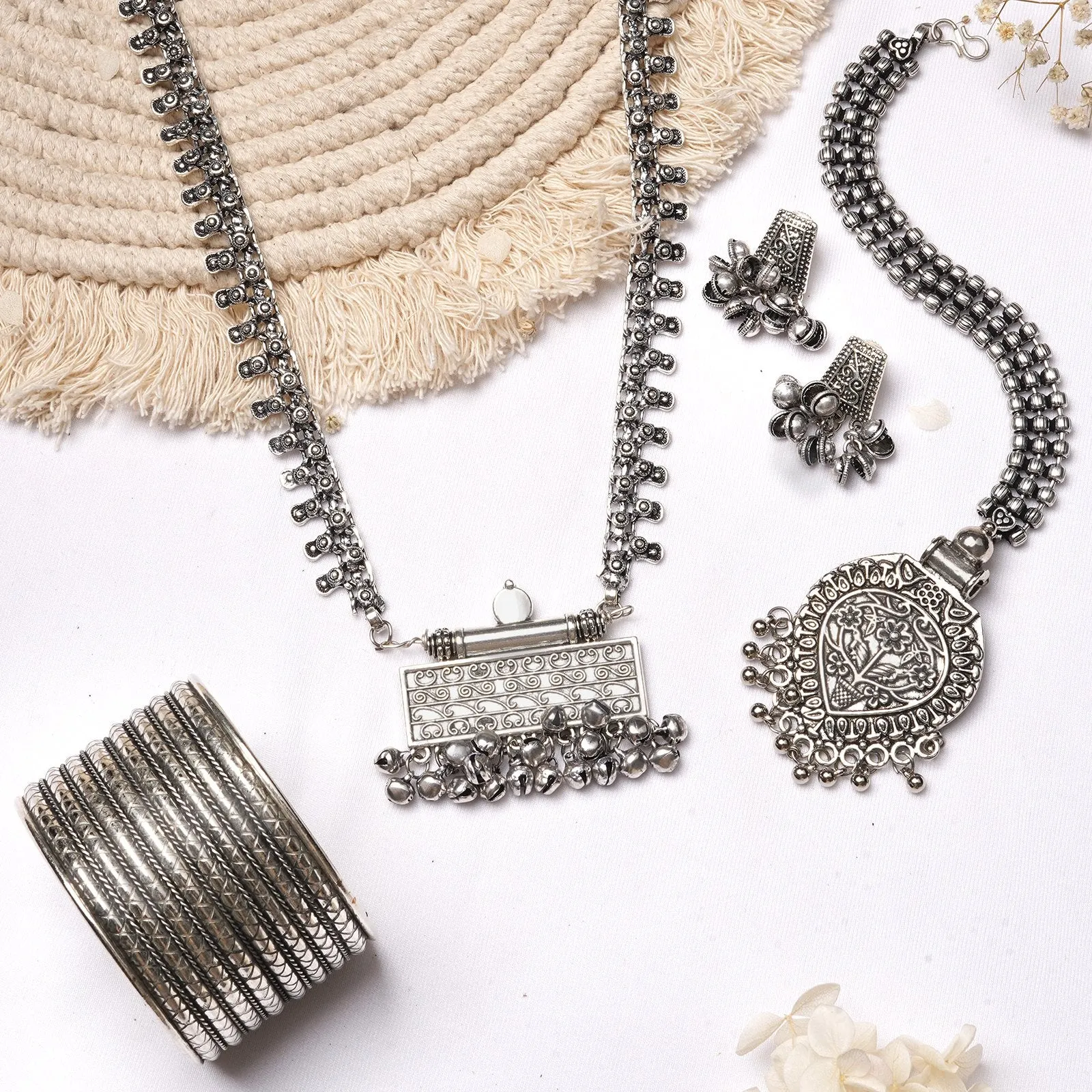 Teejh Dipali Silver Oxidised Jewelry Gift Set