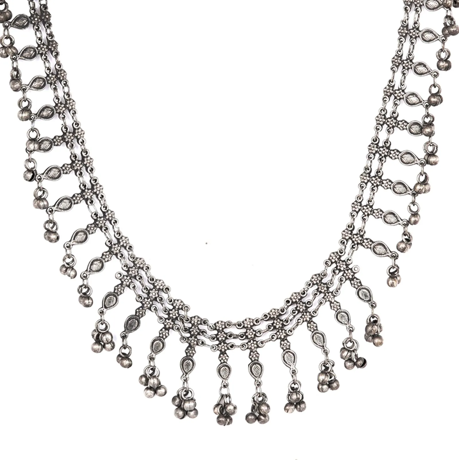 Teejh Nivriti Antique Silver Polish Long Necklace