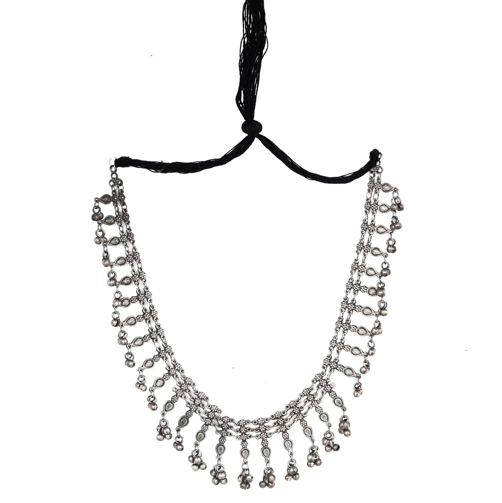 Teejh Nivriti Antique Silver Polish Long Necklace