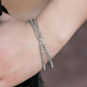 Thunderstorm Silver Rhinestone Bracelet