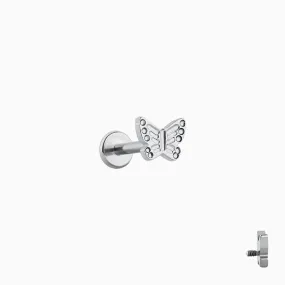 Titanium Butterfly Stud