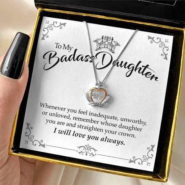 To My Daughter - Luxe Crown Necklace Gift Set