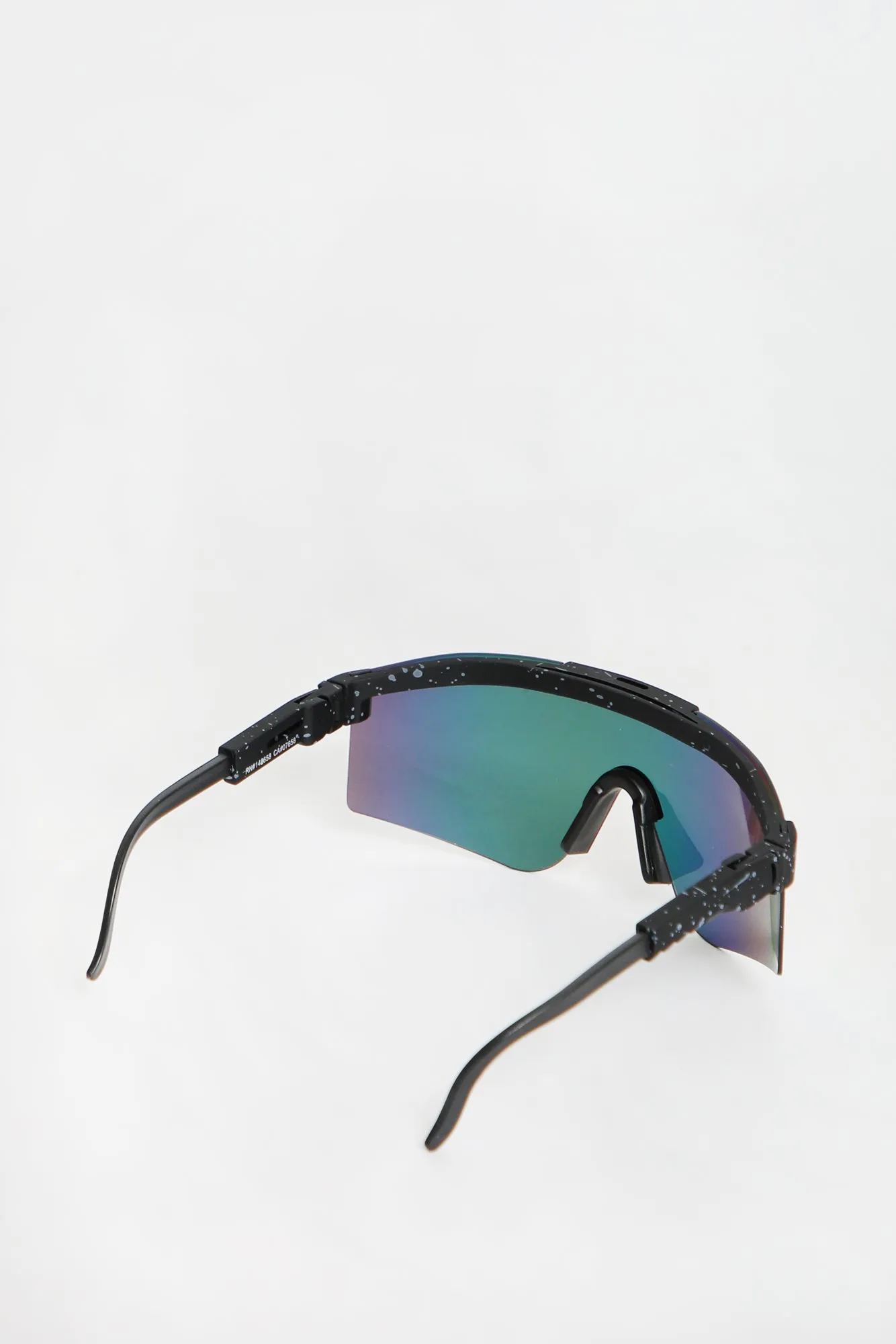 West49 Black Splatter Shield Sunglasses