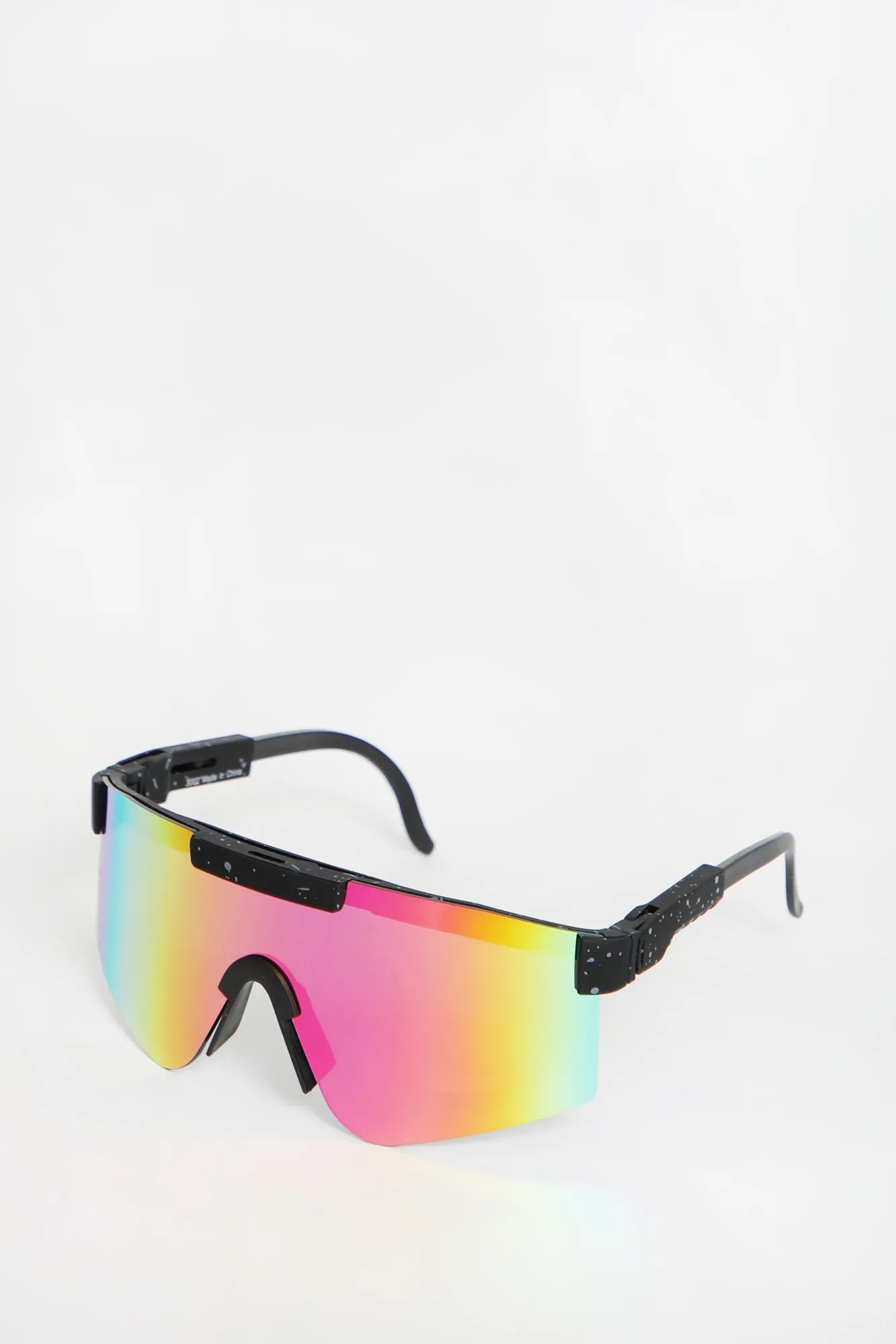 West49 Black Splatter Shield Sunglasses