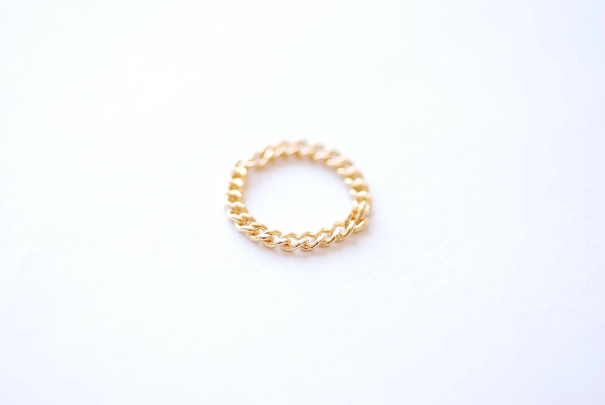 Wholesale Gold Chain Ring - 14k Gold Filled Stacking Ring, Cuban Chain Ring, Cuban Link ring, Everyday Jewelry, Minimalist Ring, Curb Chain Ring [27]