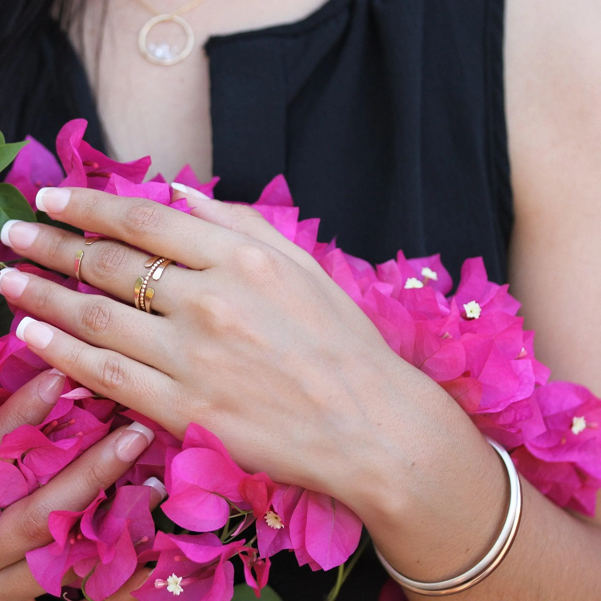 Wide Matte Silver Cuff Bracelet