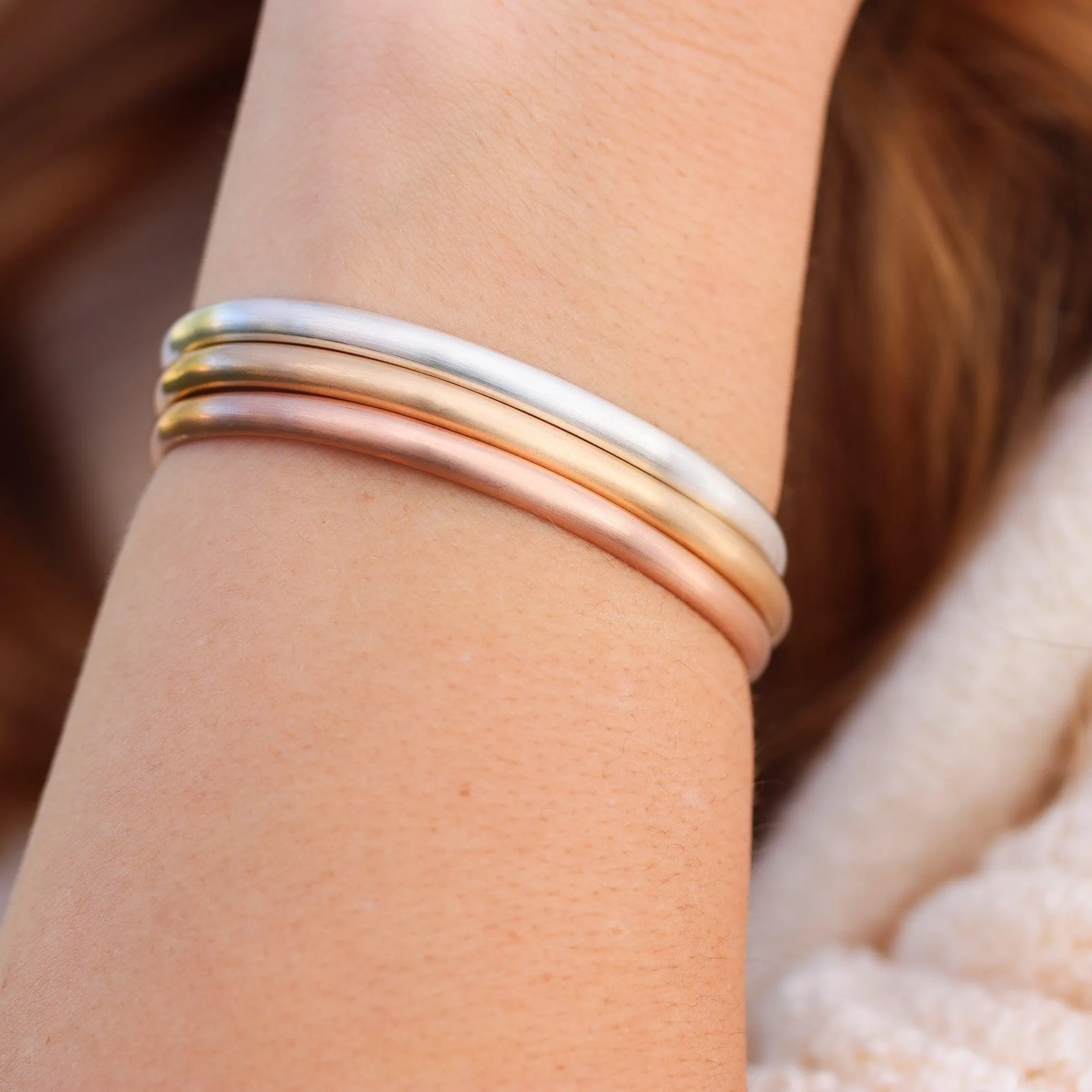 Wide Matte Silver Cuff Bracelet