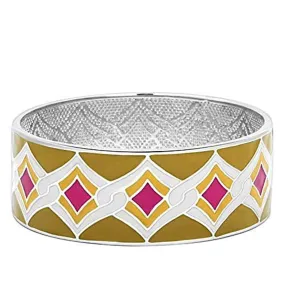 WildKlass Stainless Steel Multi Color Bangle High Polished (no Plating) Women Epoxy Multi Color