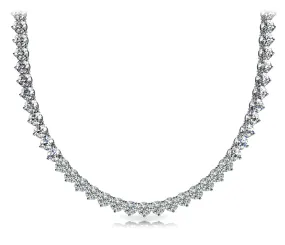 WIND 19 Carat Diamond Tennis Necklace in Platinum 3 prong set  16 pointer H Color I1 Clarity BY MIKE NEKTA